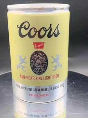 Vintage Beer Can Coors America's Fine Light Beer 8 Ounce Empty Aluminum Can